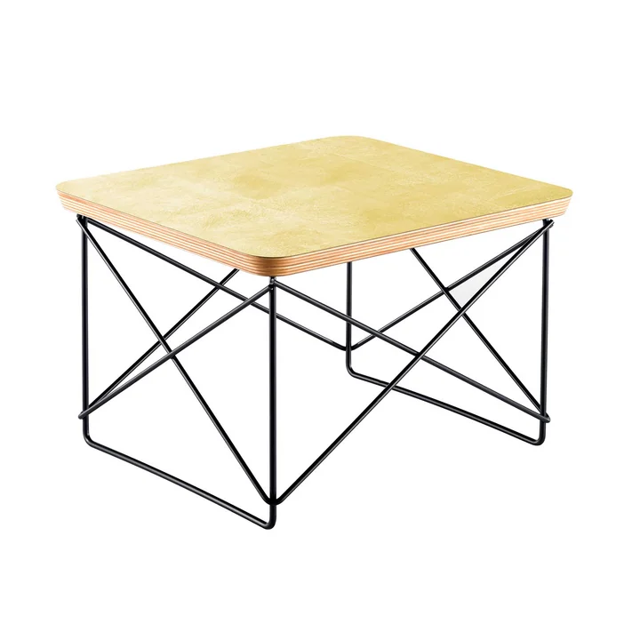 Eames Occasional Table LTR de Vitra en feuille d'or / sombre de base
