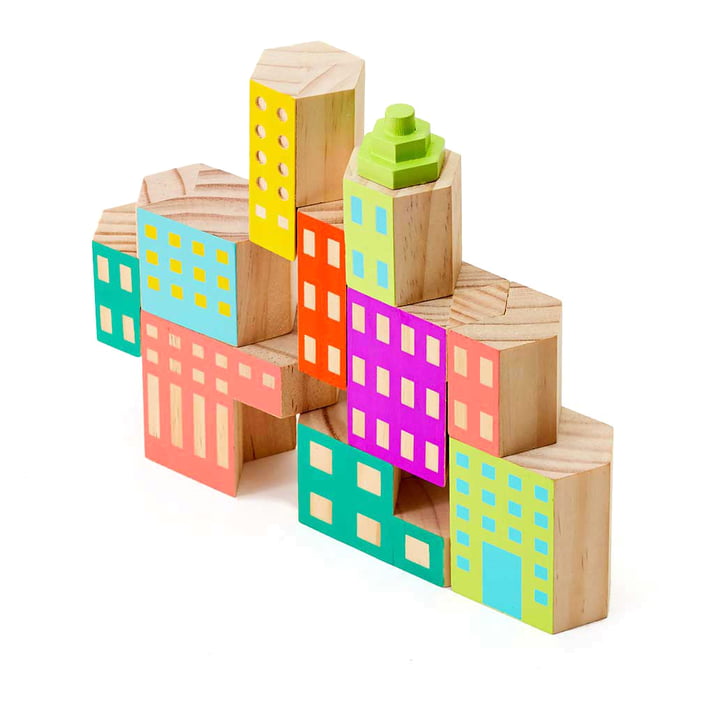 Areaware - Blockitecture, jeu de construction en bois, déco