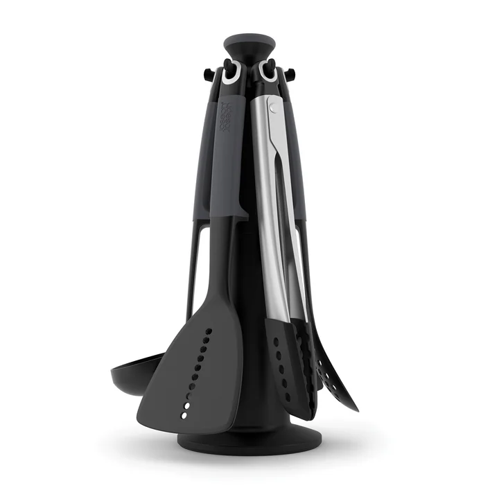 Joseph Joseph - Carrousel Elevate, ustensiles de cuisine avec socle, gris