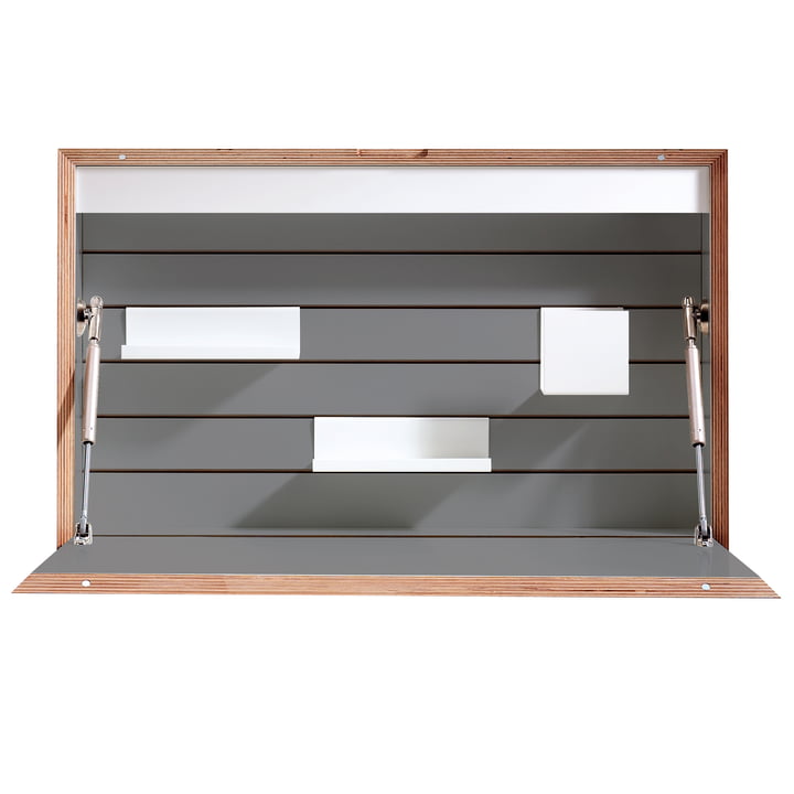 Müller Möbelwerkstätten - bureau Flatbox, anthracite (RAL 7039) / bouleau
