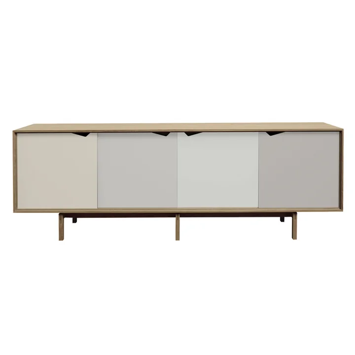 S1 Sideboard de Andersen Furniture en chêne huilé (portes Doeskin, Iron, Silver, Iron)
