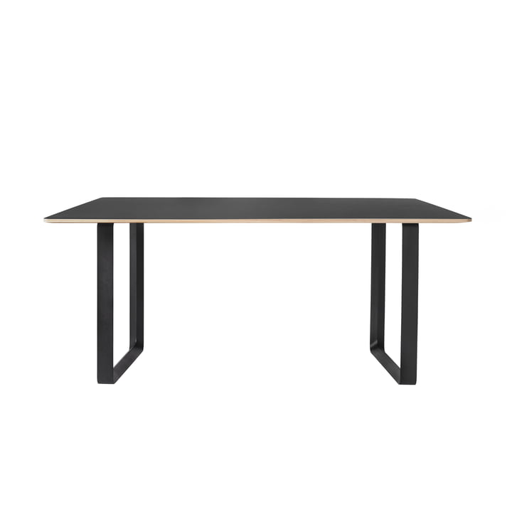 70/70 Table de salle à manger 170 x 85 cm de Muuto en noir (linoléum)