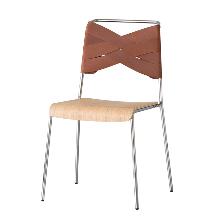 Chaise Torso de Design House Stockholm en chêne / cognac