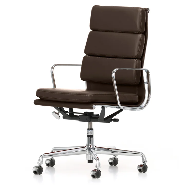 Soft Pad Chair EA 219 de Vitra en chrome / chocolat