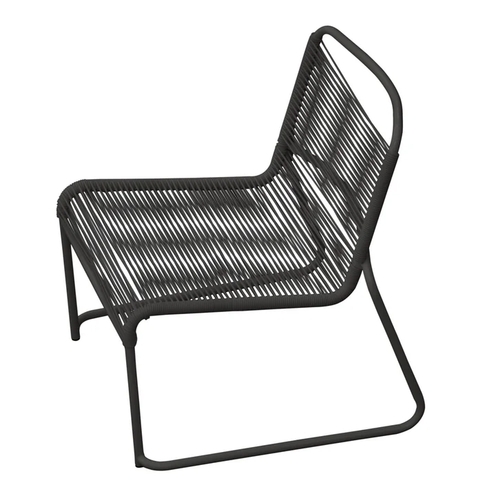 Lido Spaghetti Chaise longue de Fiam en noir