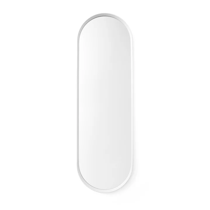 Norm Oval Miroir mural de Audo en blanc