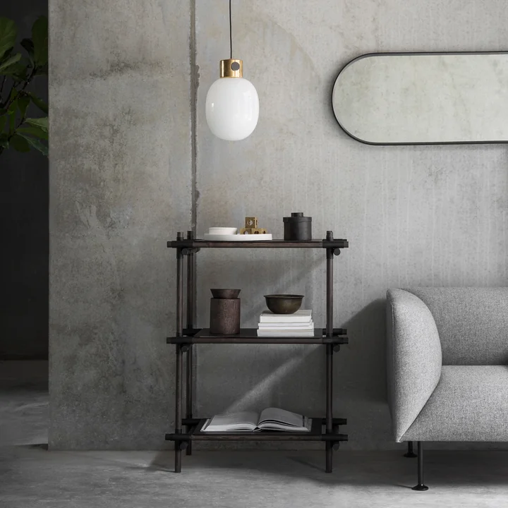 Alignement vertical du miroir mural ovale de Audo