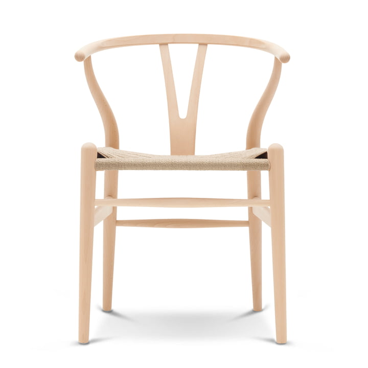 CH24 Wishbone Chair de Carl Hansen en hêtre savonné / tressage naturel