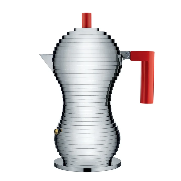 Cafetière espresso 30 cl Pulcina (induction) par Alessi en rouge