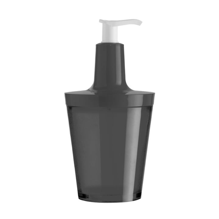 Koziol - Distributeur de savon Flow, noir transparent