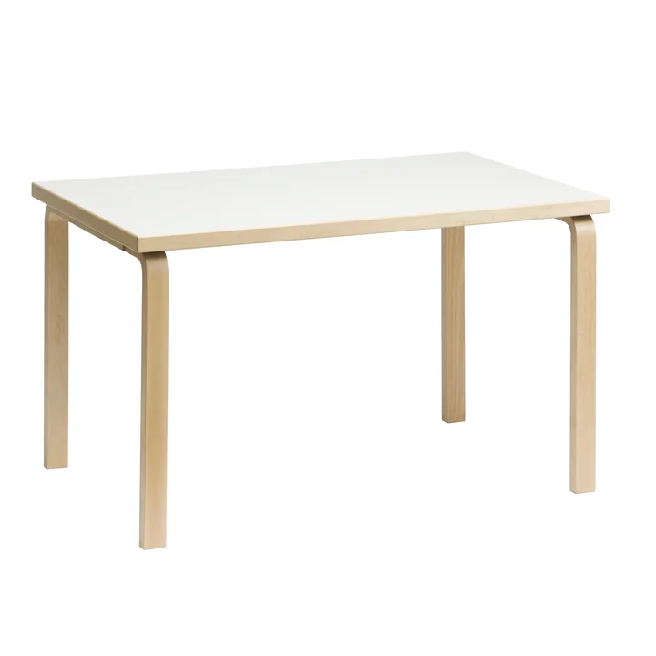 81B Table de Artek Bouleau naturel / stratifié blanc