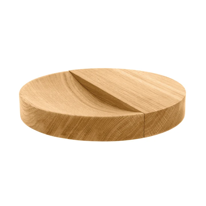 Coupe en bois massif Split Bowl, chêne naturel huilé de Schönbuch en chêne naturel huilé