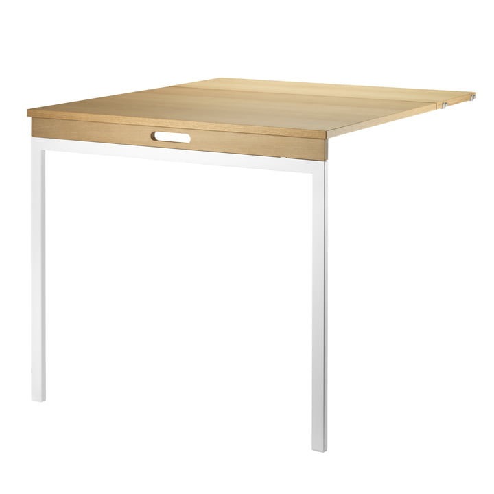 Table pliante de String en chêne / blanc