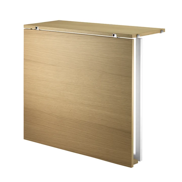 Table pliante de String en chêne / blanc