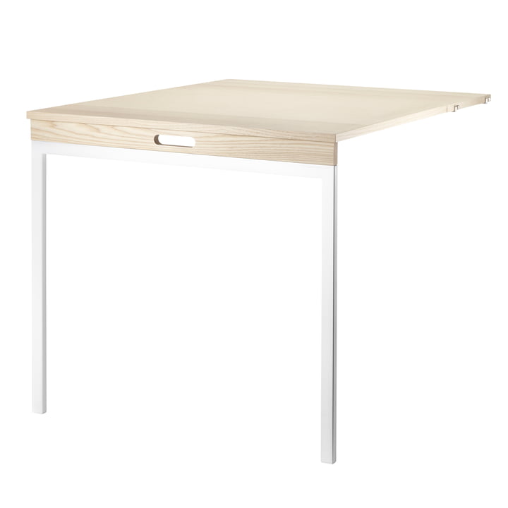 Table pliante de String en frêne / blanc