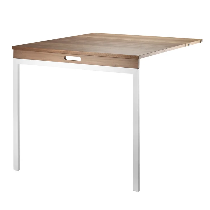 Table pliante de String en noyer / blanc