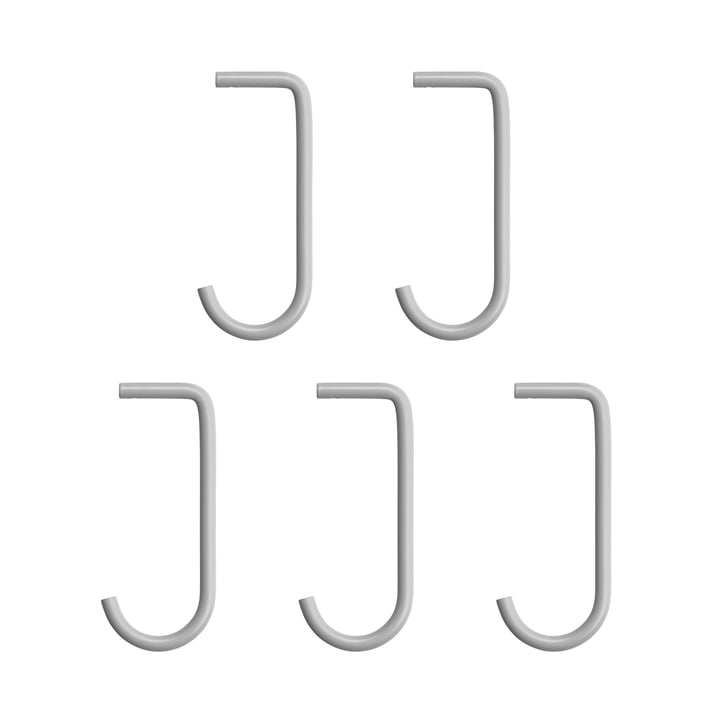 Crochets pour étagères métalliques de String en gris (set de 5)