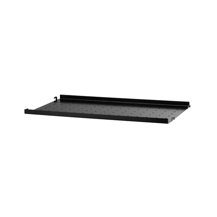 Tablette métallique à bord bas 58 cm de String en noir