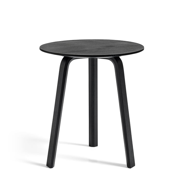 Bella Table d'appoint Ø 45 cm / H 49 cm de Hay en chêne teinté noir