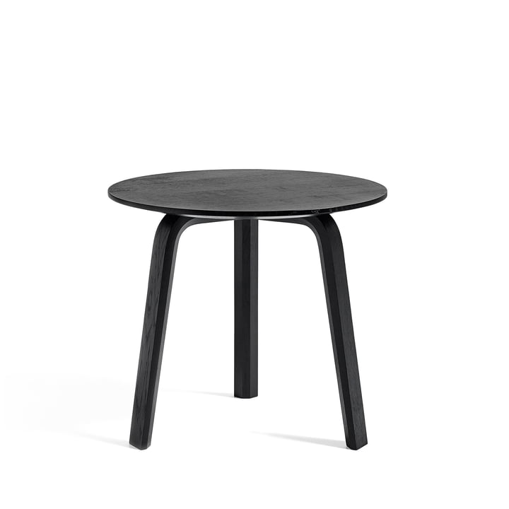 Bella Table d'appoint Ø 45 cm / H 39 cm de Hay en chêne teinté noir