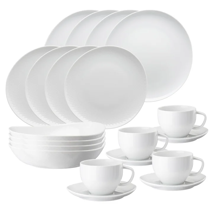 Junto table en porcelaine Junto de Rosenthal en blanc (20 pièces)