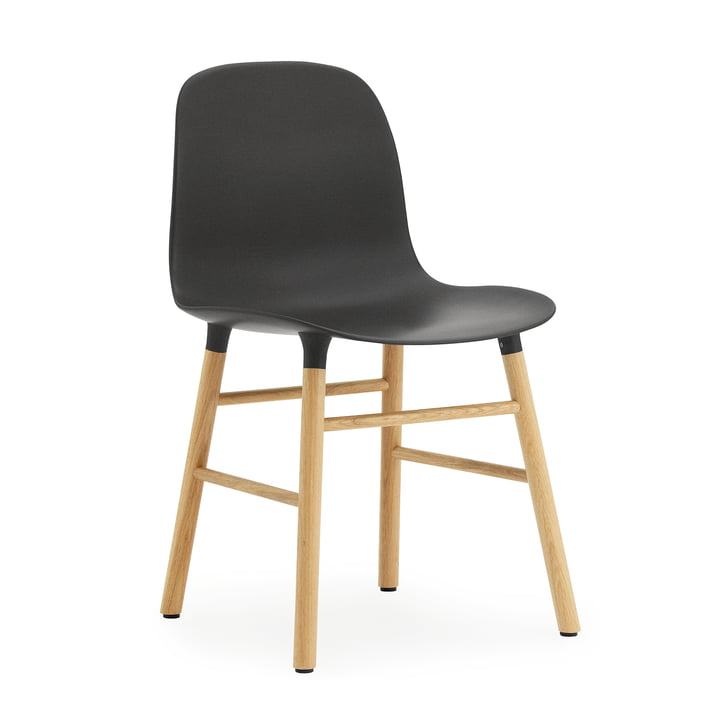 Form Chaise de Normann Copenhagen en chêne / noir