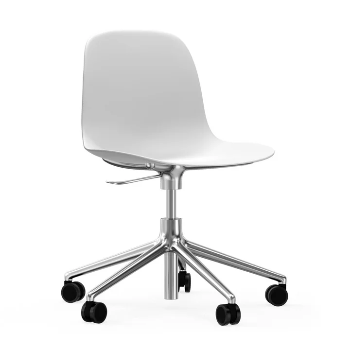 Form Chaise de bureau de Normann Copenhagen en blanc / aluminium
