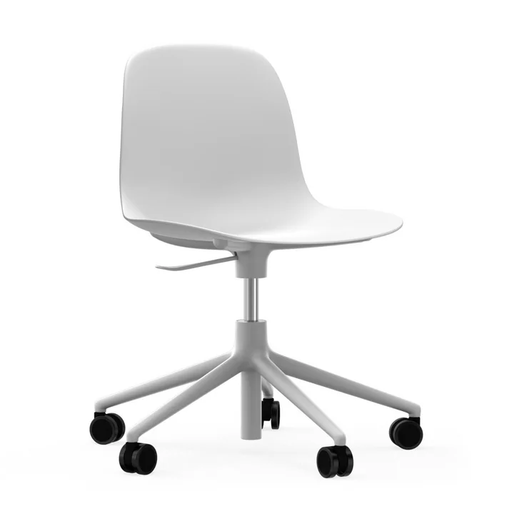 Form Chaise de bureau de Normann Copenhagen en blanc / aluminium blanc