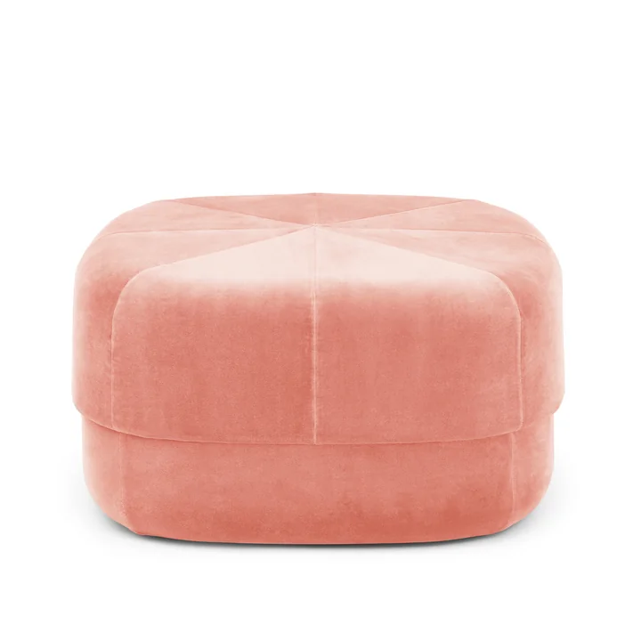 Circus Pouf grand de Normann Copenhagen en velours blush