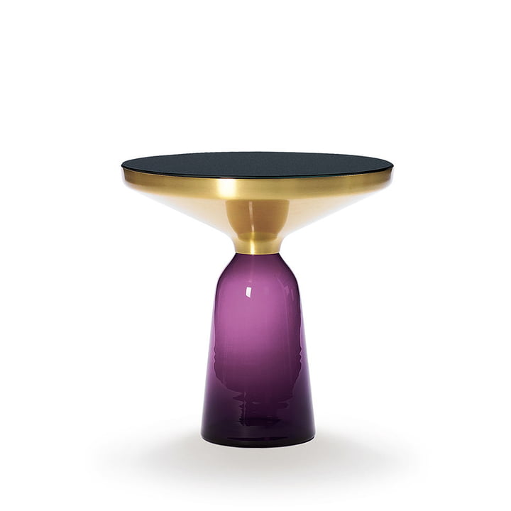 Bell Table d´appoint, laiton / violet améthyste
