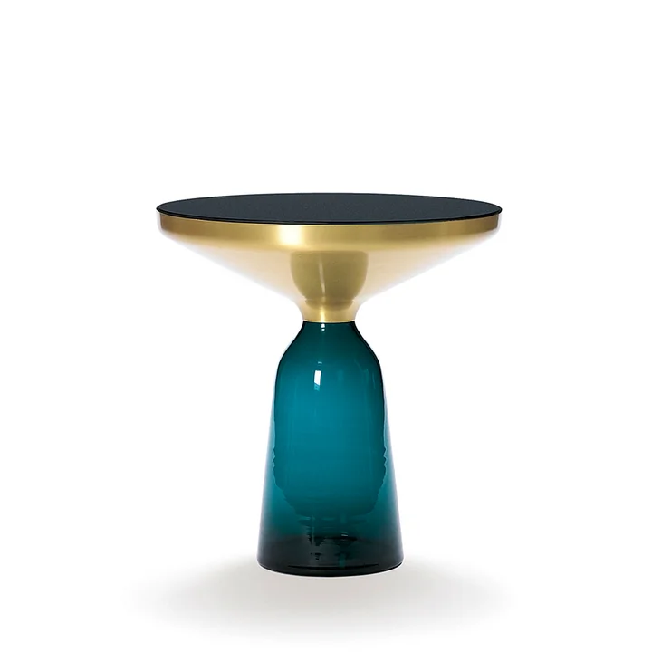 Bell Table d'appoint de ClassiCon en laiton / bleu Montana
