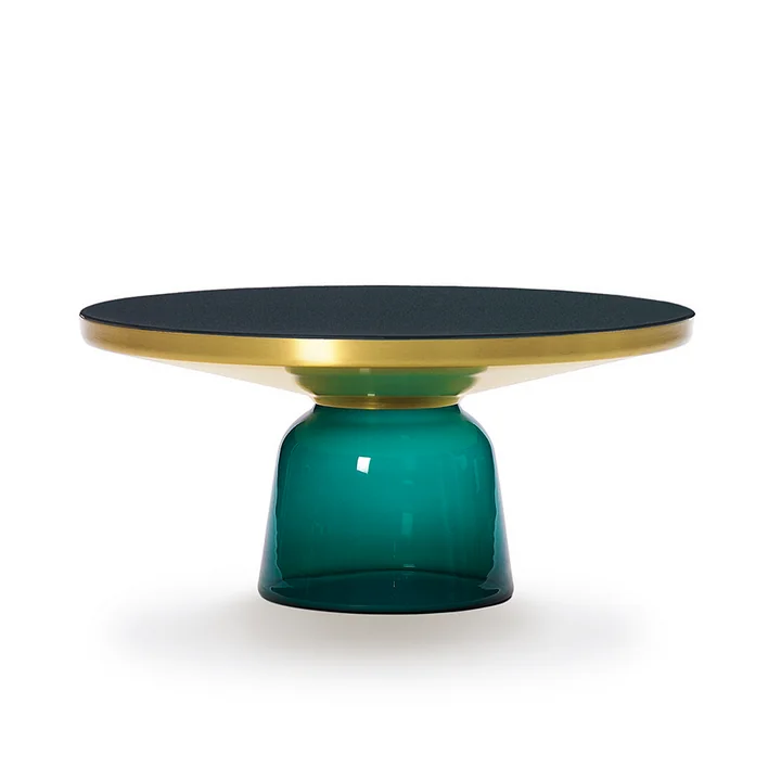 ClassiCon - Bell Table basse, laiton / vert émeraude