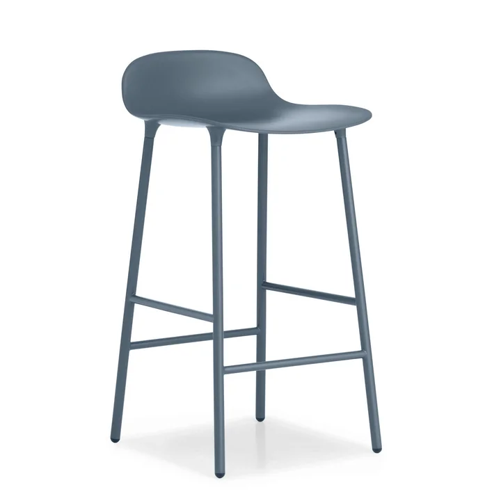 Tabouret de bar de forme H 65 cm de Normann Copenhagen en bleu