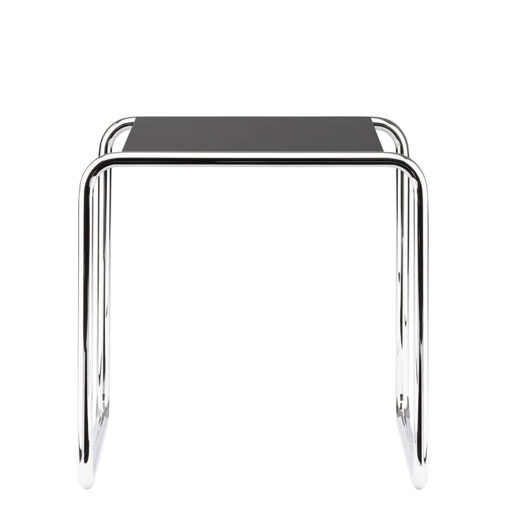 B 9 a Table d'ensemble de Thonet en chrome / vernis de finition noir profond (RAL 9005)