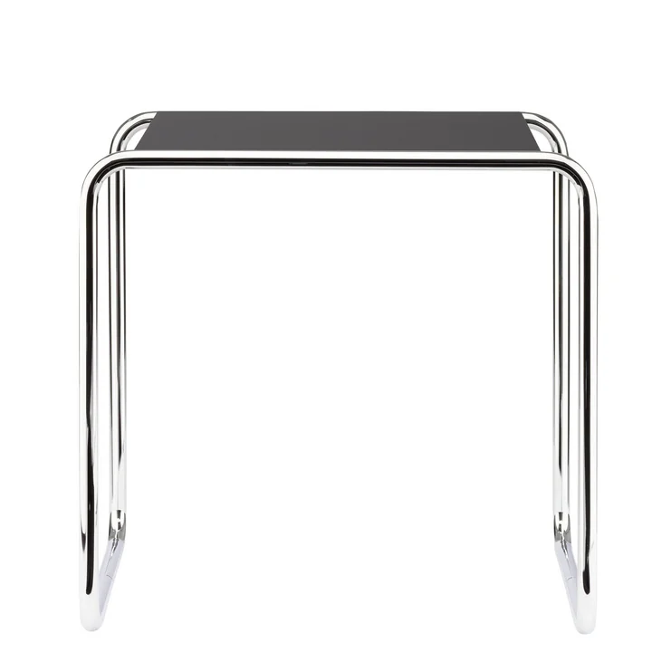 B 9 b Table d'ensemble de Thonet en chrome / vernis de finition noir profond (RAL 9005)
