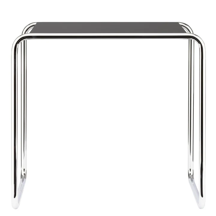 B 9 c Table d'ensemble de Thonet en chrome / vernis de finition noir profond (RAL 9005)