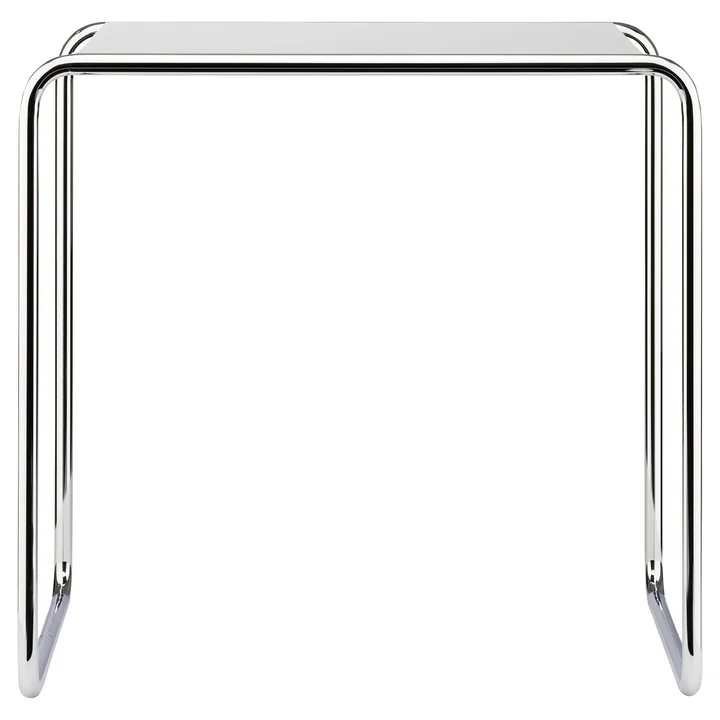 B 9 d Table d'ensemble de Thonet en chrome / vernis de finition blanc pur (RAL 9010)