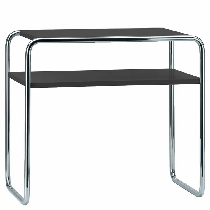 B 9 d/1 Table de composition, chrome / vernis de finition noir profond (RAL 9005) de Thonet