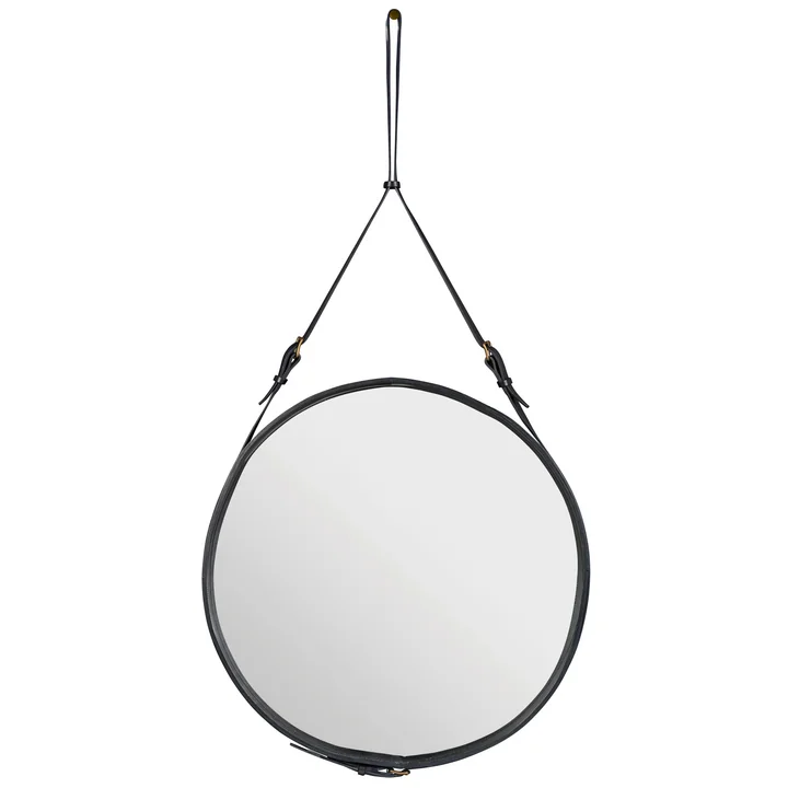 Adnet Miroir Ø 70 cm de Gubi en noir