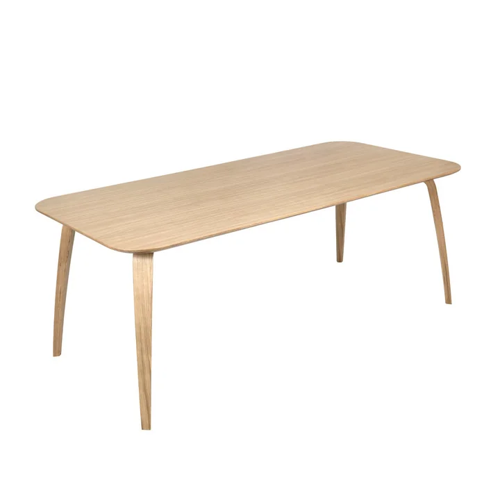 Table de salle à manger rectangulaire 100 x 200 cm de Gubi en chêne