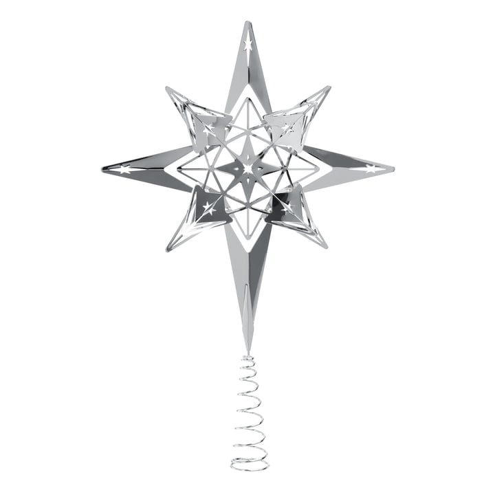 étoile en forme de cime d'arbre H 23 cm de Rosendahl en argent