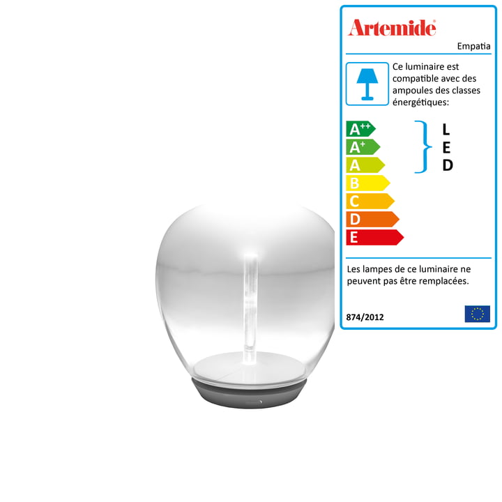 Artemide - Lampe de table à LED Empatia 16 Tavolo, blanc