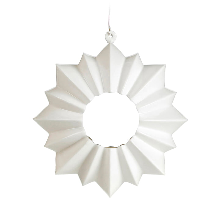 Stella Porte-bougie Ø 13,5 cm suspendu à Kähler Design en blanc