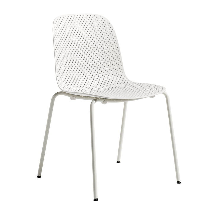 Chaise 13Eighty de HAY avec un piètement en grey white / assise chalk white