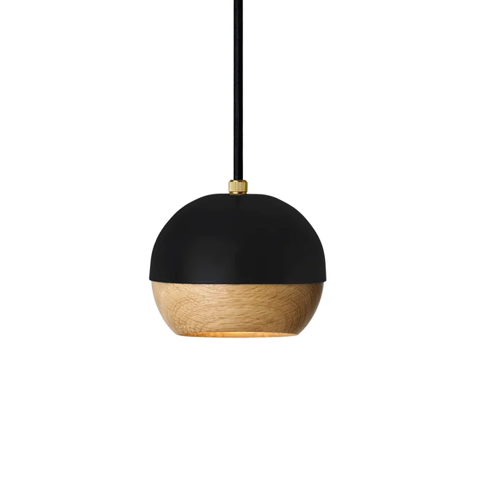 Suspension lumineuse Ray Ø 11,9 cm de Mater en noir