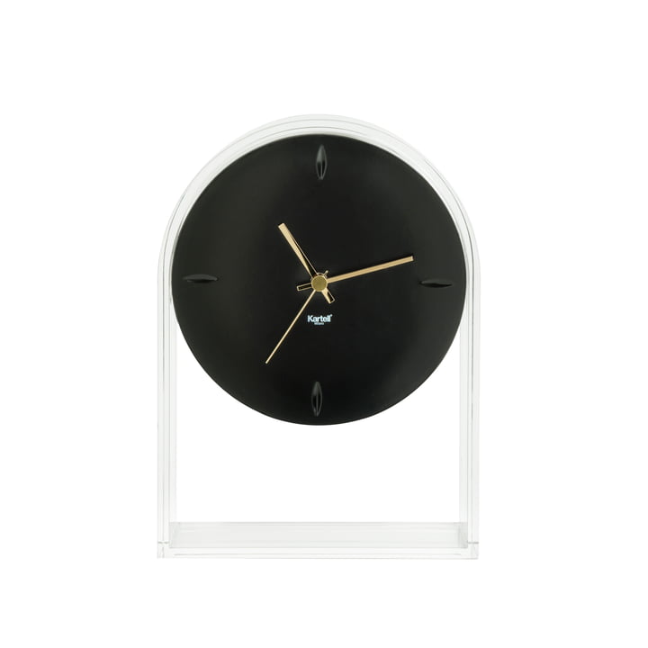 Horloge de table Air du Temps de Kartell en transparent / noir