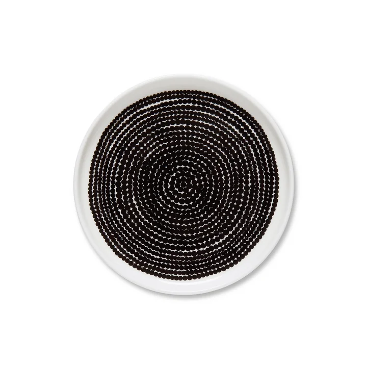 Plaque Oiva Räsymatto Ø 1 3. 5 cm de Marimekko en noir / blanc