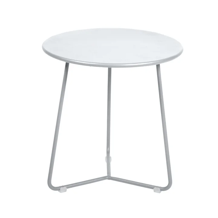 La table d'appoint / le tabouret Cocotte, Ø 34 cm x H 36 cm en blanc coton