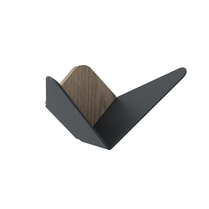 Crochet mural papillons mini par Umage en gris anthracite