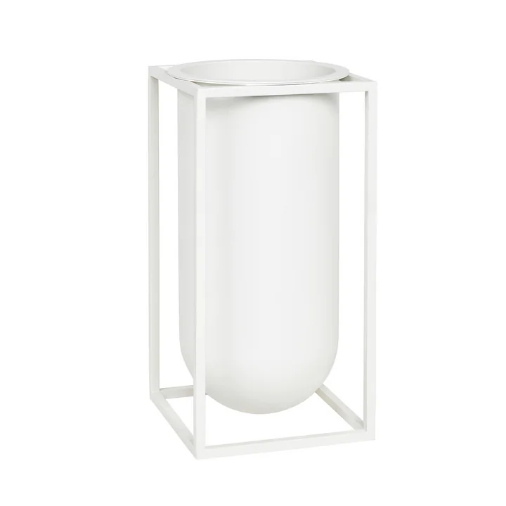 Vase Kubus Lolo par Audo en blanc